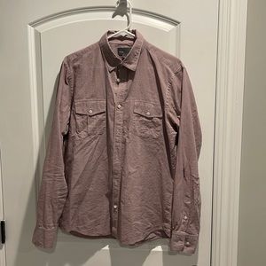 Vince light maroon button down shirt size large